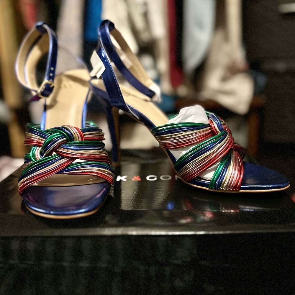 New metallic heels.